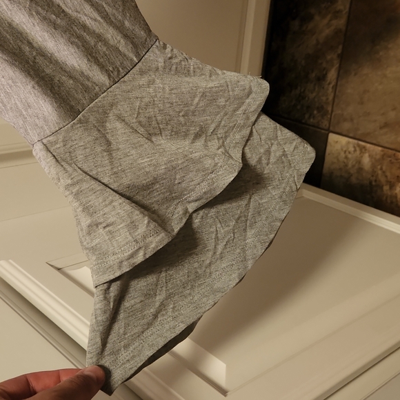 Grey Ruffle Sleeve Shirt - Picture 2 of 4